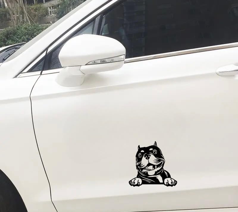MAKTEM Peeking American Bully Anime Car Sticker, Peekaboo Vinyl Cute Dog Face Decals for Vehicle Window Bumper - Image 2